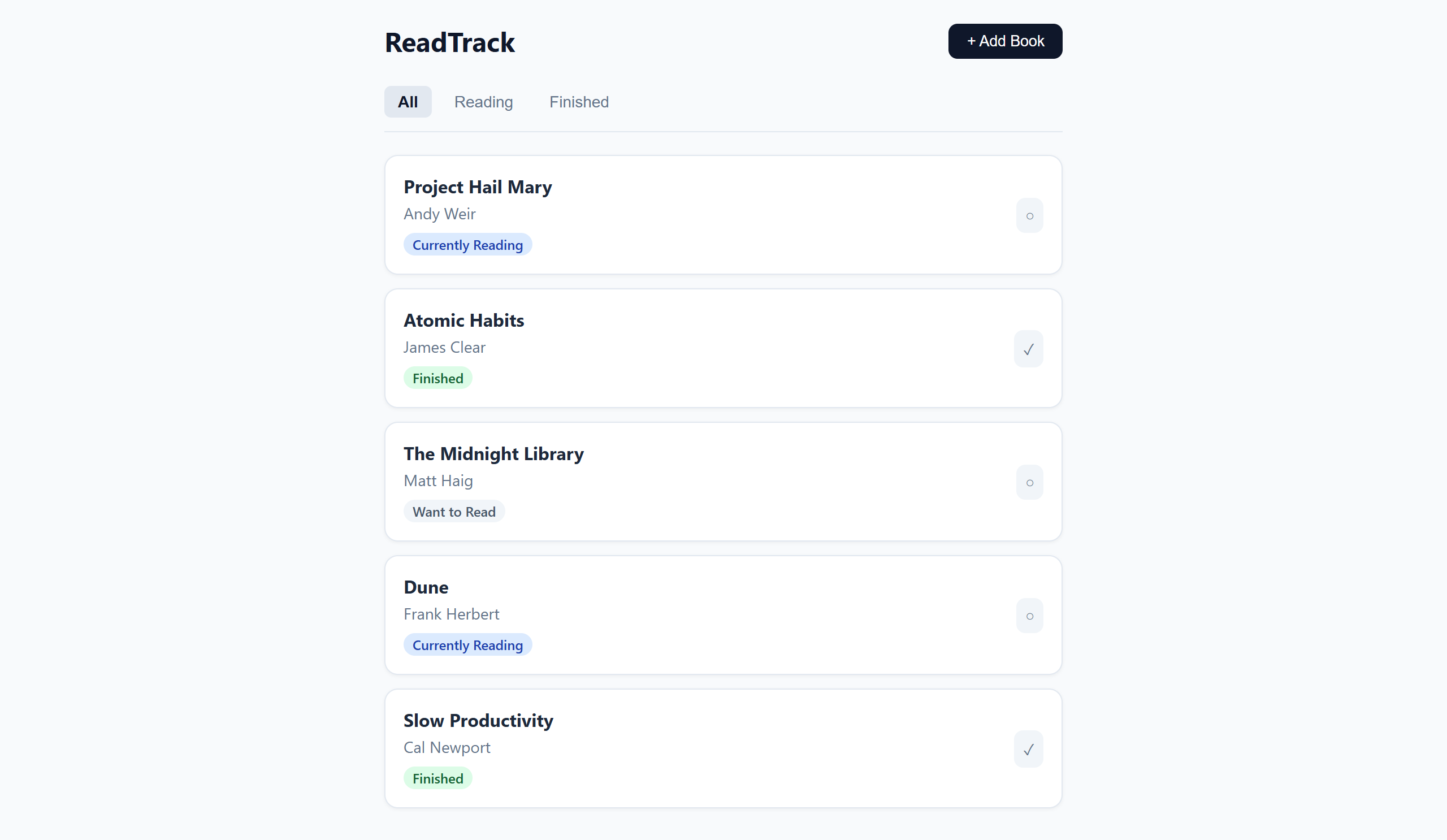 The ReadTrack interface as generated